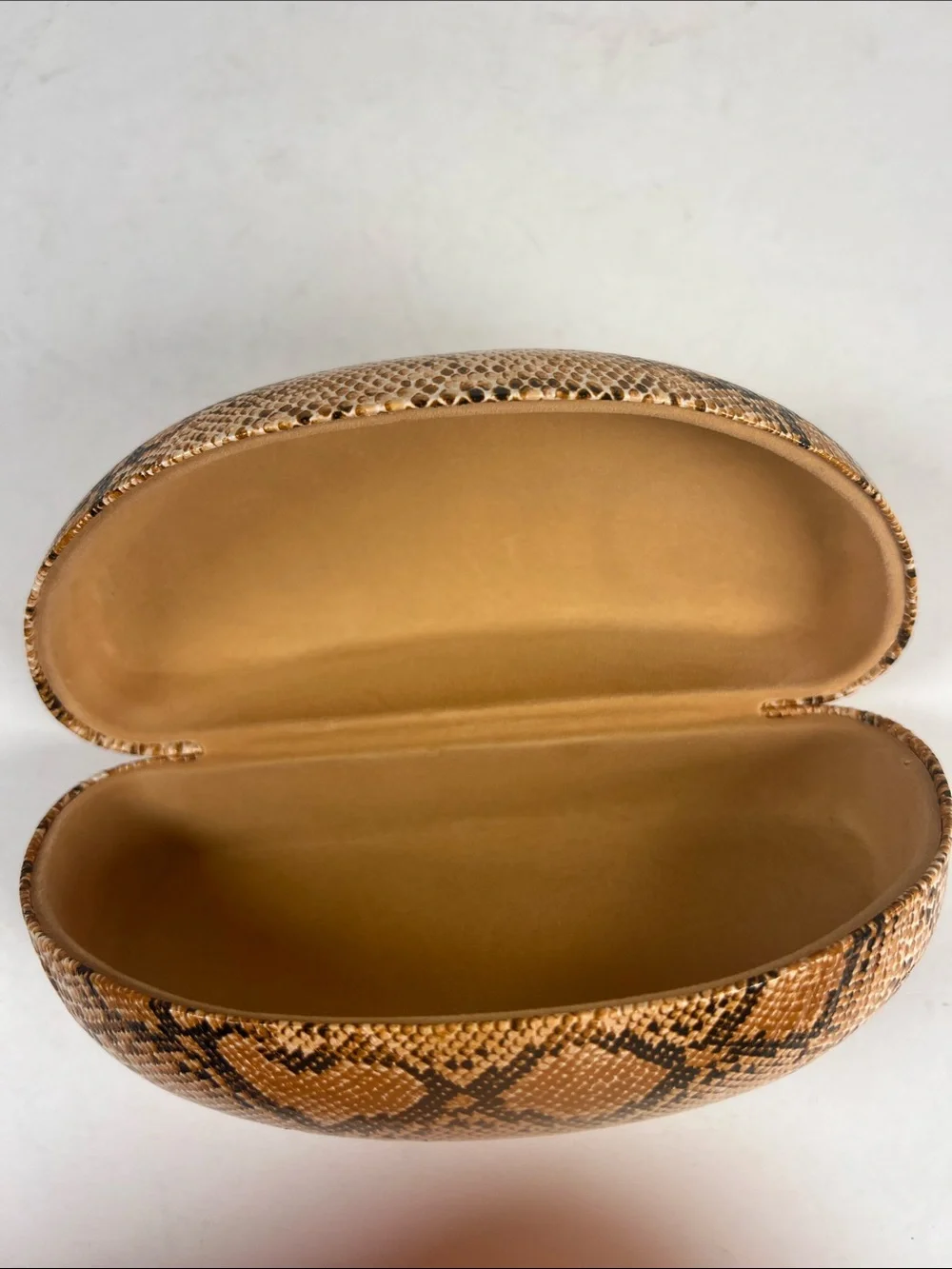 Snake-Print Hard Shell Reptile Habitat Accessory Case — Brown